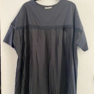 Black dress with pleating